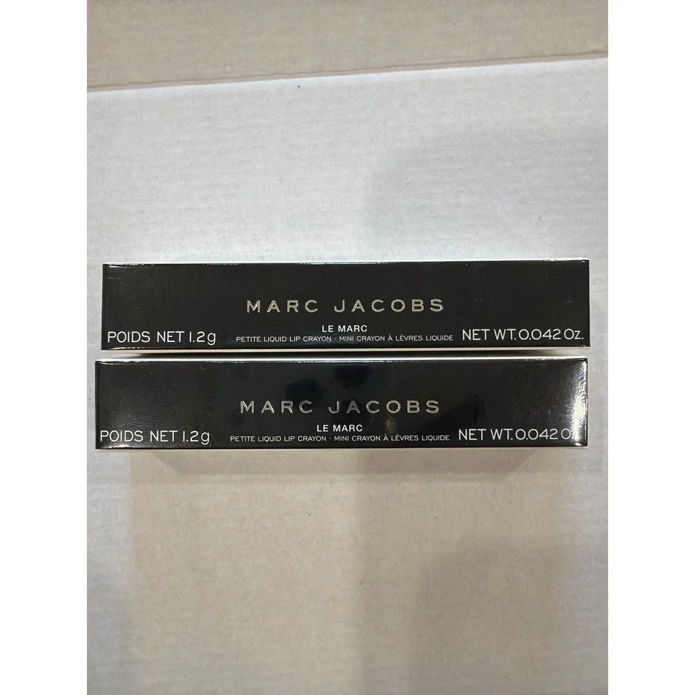 Marc Jacobs Le Marc Petite Liquid Lip Crayon Mini 1.2g Set of 2 New in Box